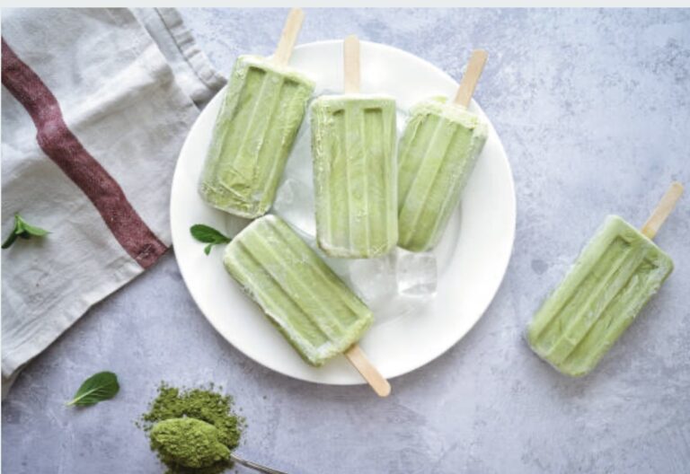 green tea ice pops